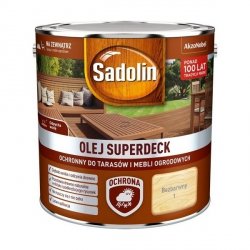 Sadolin Superdeck olej 2,5L BEZBARWNY 1 do drewna tarasów mebli ogrodowych mat