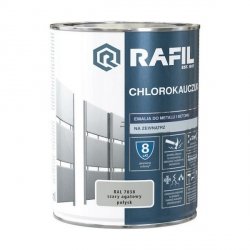 Rafil Chlorokauczuk 0,9L Szary Agatowy RAL7038 szara farba metalu betonu emalia chlorokauczukowa