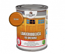 Colorit Lakierobejca Do Drewna 0,75L TEAK TIK TEK szybkoschnąca satynowa farba wodna boazerii elewacji okien drzwi