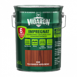 Vidaron Impregnat 4,5L V08 Palisander Królewski do drewna powłokotwórczy ochronny ogrodzeń altan elewacji ochronny