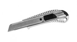 Nóż Nożyk Tapet Ostrze Łamane 18mm METAL AL uniwersalny z ostrzem łamanym