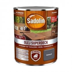 Sadolin Superdeck olej 0,75L ANTRACYT-OWY do drewna tarasów mebli ogrodowych mat
