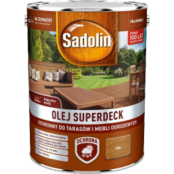 Sadolin Superdeck olej 5L DĄB do drewna tarasów mebli ogrodowych mat
