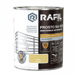 Rafil Na Rdzę 0,75L ZŁOTY POŁYSK farba szybkoschnąca antykorozyjna gruntoemalia do stali żeliwa