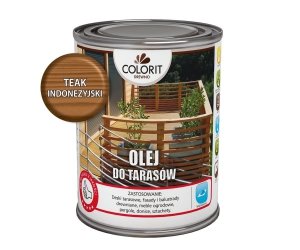 Colorit Olej Do Drewna Tarasów 0,75L TEAK INDONEZYJSKI TIK TEK 750ml