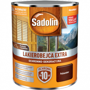 Sadolin Extra lakierobejca 0,75L PALISANDER 9 PÓŁMAT do drewna fasad domków okien drzwi