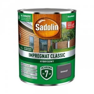 Sadolin Classic impregnat 0,75L ANTRACYT-OWY do drewna clasic Hybrydowy płotów altanek fasad