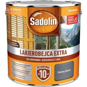Sadolin Extra lakierobejca 2,5L SZARY CIEMNY drewna