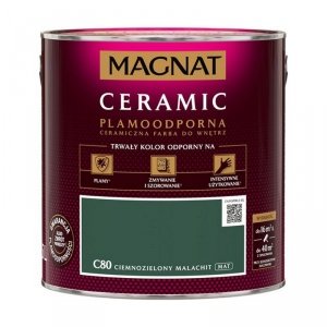 MAGNAT Ceramic 2,5L C80 Ciemnozielony Malachit ceramik ceramiczna farba do wnętrz plamoodporna