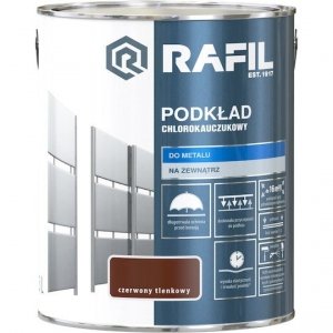 Rafil Podkład Chlorokauczukowy 0,9L Czerwony Tlenkowy farba grunt Antykorozyjny