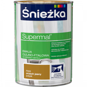 Śnieżka Olejna ORZECH JASNY F555 0,8L Supermal farba olejno-ftalowa drewna metalu emalia połysk