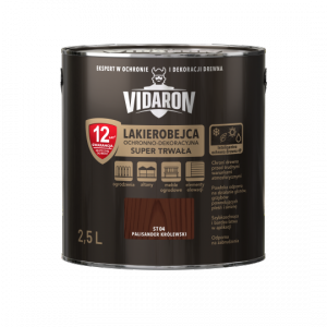 Vidaron SUPER TRWAŁA Lakierobejca 2,5L ST04 Palisander Królewski do drewna 2w1 wodna szybkoschnąca