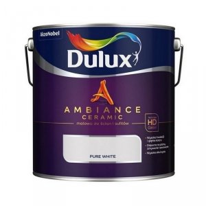 Dulux Ambience Ceramic 2,5L PURE WHITE ceramik ceramiczna farba do wnętrz plamoodporna