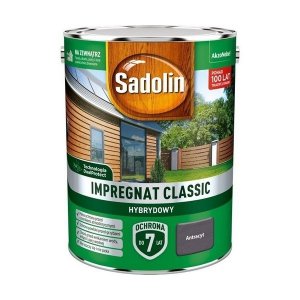 Sadolin Classic impregnat 4,5L ANTRACYT-OWY do drewna clasic Hybrydowy płotów altanek fasad