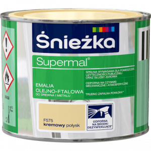 Śnieżka Olejna KREMOWA F575 0,2L Supermal farba olejno-ftalowa drewna metalu emalia połysk