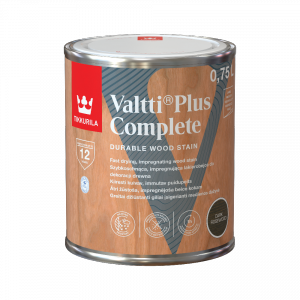 Tikkurila Lakierobejca 0,75L DARK ROSEWOOD palisander ciemny Valtti Plus Complete szybkoschnąca impregnująca