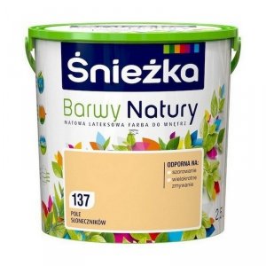 Śnieżka Barwy Natury 2,5L Pole Słoneczników 137 mat farba do wnętrz ścian sufitów emulsja