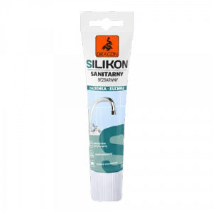 Silikon Sanitarny do Kuchni Łazienki 100ml BEZBARWNY Dragon do wewnątrz i na zewnątrz