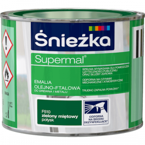 Śnieżka Olejna ZIELONY MIĘTOWY F510 0,2L Supermal farba olejno-ftalowa drewna metalu emalia połysk