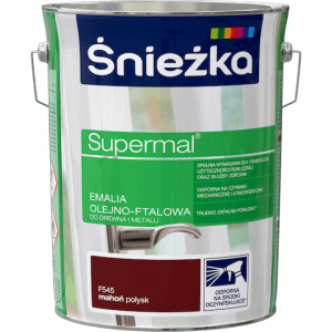 Śnieżka Olejna MAHOŃ F545 5L Supermal farba olejno-ftalowa drewna metalu emalia  połysk