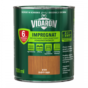 Vidaron Impregnat 0,7L V19 Złoty Dąb do drewna powłokotwórczy
