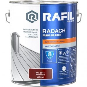 Radach 10L Wiśniowy RAL3011 PÓŁMAT farba na dach Rafil