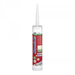 Silikon Sanitarny Kuchni Łazienki 100 BIAŁY 310ml Mapesil AC Mapei