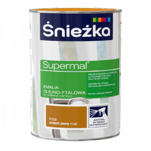 Śnieżka Olejna ORZECH JASNY MAT F108 0,8L Supermal farba olejno-ftalowa drewna metalu emalia
