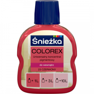 Śnieżka Colorex Pigment 100ml czerwony 23 barwnik do farby barwienia kolorowania