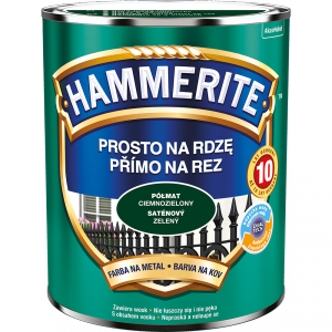 Hammerite Na Rdzę 0,7L CIEMNO-ZIELONY PÓŁMAT hamerite farba szybkoschnąca antykorozyjna gruntoemalia