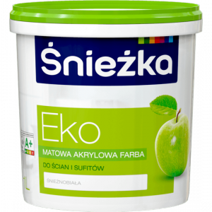 Śnieżka Eko Hipoalergiczna Emulsja 1L Biała Akrylowa biały farba Śnieżnobiała