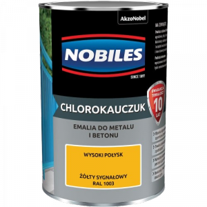 Chlorokauczuk 0,9L RAL1003 ŻÓŁTY SYGNAŁOWY Nobiles farba metalu betonu emalia stali żeliwa