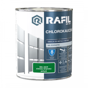 Rafil Chlorokauczuk 0,75L Zielony Miętowy RAL6029 zielona farba metalu betonu emalia chlorokauczukowa