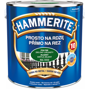 Hammerite Na Rdzę 2,5L ZIELONY RAL6002 LIŚCIASTY POŁYSK hamerite farba szybkoschnąca antykorozyjna gruntoemalia