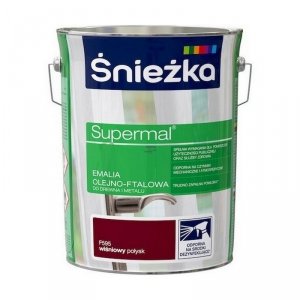 Śnieżka Olejna WIŚNIOWY F595 5L Supermal farba olejno-ftalowa drewna metalu emalia  połysk