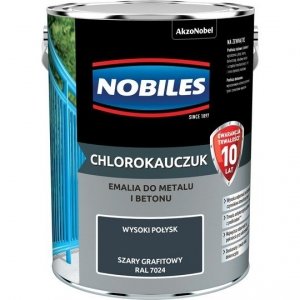 Chlorokauczuk 5L RAL7024 SZARY GRAFIT-OWY Nobiles farba emalia