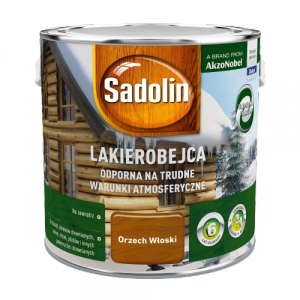 Sadolin Odporna lakierobejca 2,5L ORZECH WŁOSKI do drewna żelowa zewnętrzna na trudne warunki atmosferyczne