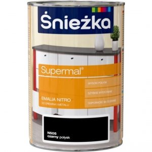 Śnieżka Supermal Emalia Nitro 5L Czarny Połysk N505 farba czarna