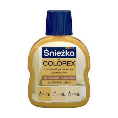 Śnieżka Colorex Pigment 100ml orzech jasny 63 barwnik do farby barwienia kolorowania