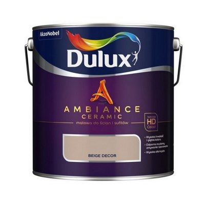 Dulux Ambience Ceramic 2,5L BEIGE DECOR ceramik ceramiczna farba do wnętrz plamoodporna