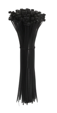 Opaski zaciskowe trytki 2,5x100mm CZARNE zip-y 100 szt. kablowe do kabli nylonowe