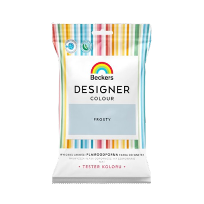 Beckers TESTER FROSTY Designer Colour farba lateksowa mat-owa do ścian sufitów