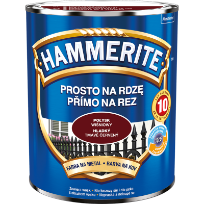 Hammerite Na Rdzę 0,7L WIŚNIOWY POŁYSK hamerite farba szybkoschnąca antykorozyjna gruntoemalia