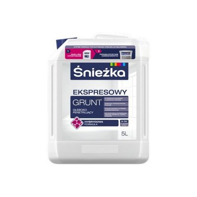 Grunt Szybkoschnący 5L Głęboko Penetrujący Ekspresowy mleczko unigrunt Śnieżka