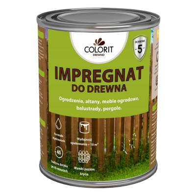 Colorit Impregnat Szybkoschnący 0,75L TEAK TIK TEK drewna do Ochronny wodny płotów altanek