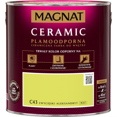 MAGNAT Ceramic 2,5L C43 Zwycięski Aleksandryt ceramik ceramiczna farba do wnętrz plamoodporna