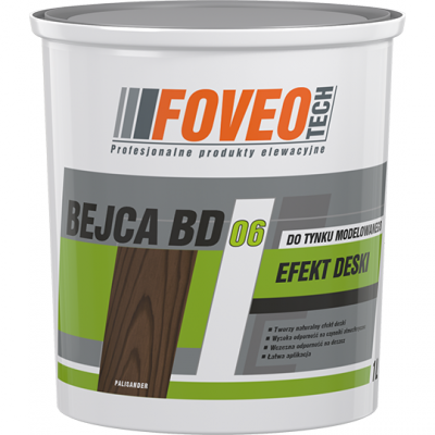 Foveo Bejca BD06 1L PALISANDER do Tynku Modelowanego Efekt Deski Impregnat Koloryzujący Imitacja Drewna Dekoracyjne Wykończenie Elewacji i Wnętrz