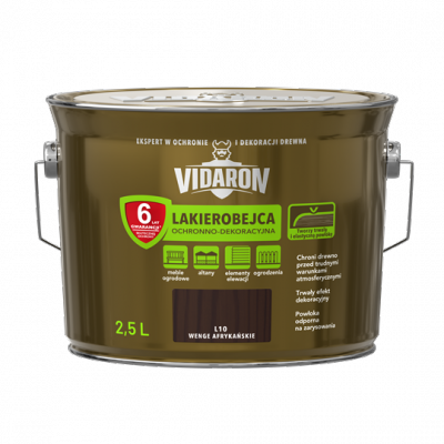 Vidaron Lakierobejca 2,5L L10 Wenge Afrykańskie do drewna ochronno-dekoracyjna połysk