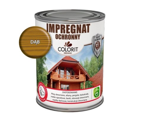 Colorit Impregnat Szybkoschnący 0,75L DĄB drewna do Ochronny wodny