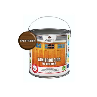 Colorit Lakierobejca Do Drewna 2,5L PALISANDER szybkoschnąca satynowa farba wodna boazerii elewacji okien drzwi